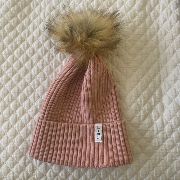LIVELY Dusty Pink Pom Beanie - Picture 2 of 2